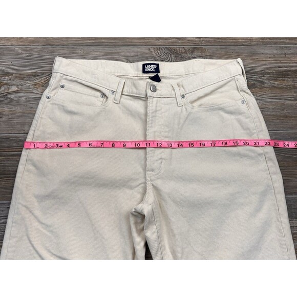 Lands' End Beige Corduroy Pants Men's 5 Pocket Stretch 36 x 31.5 Preppy - Picture 10 of 12
